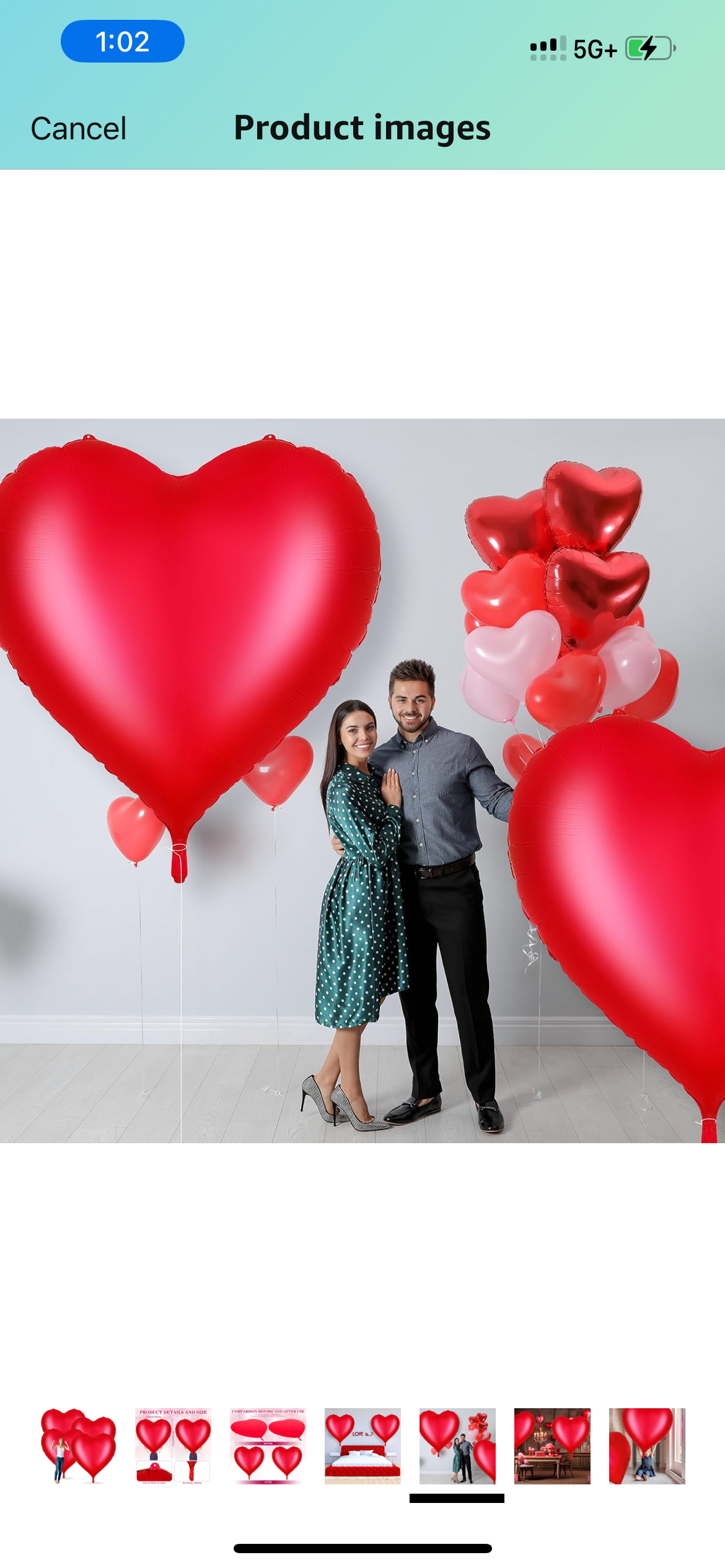 Huge 68” Heart Balloon