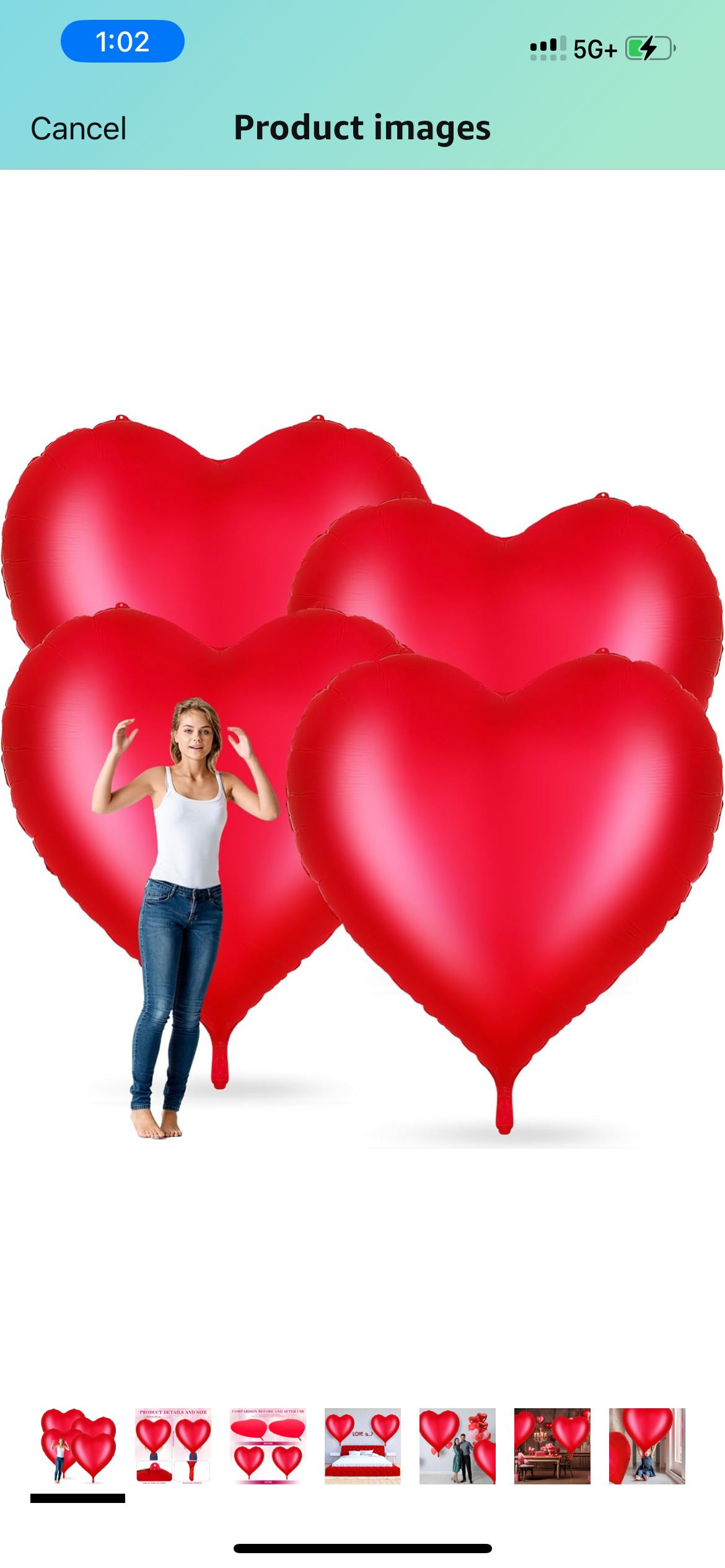 Huge 68” Heart Balloon
